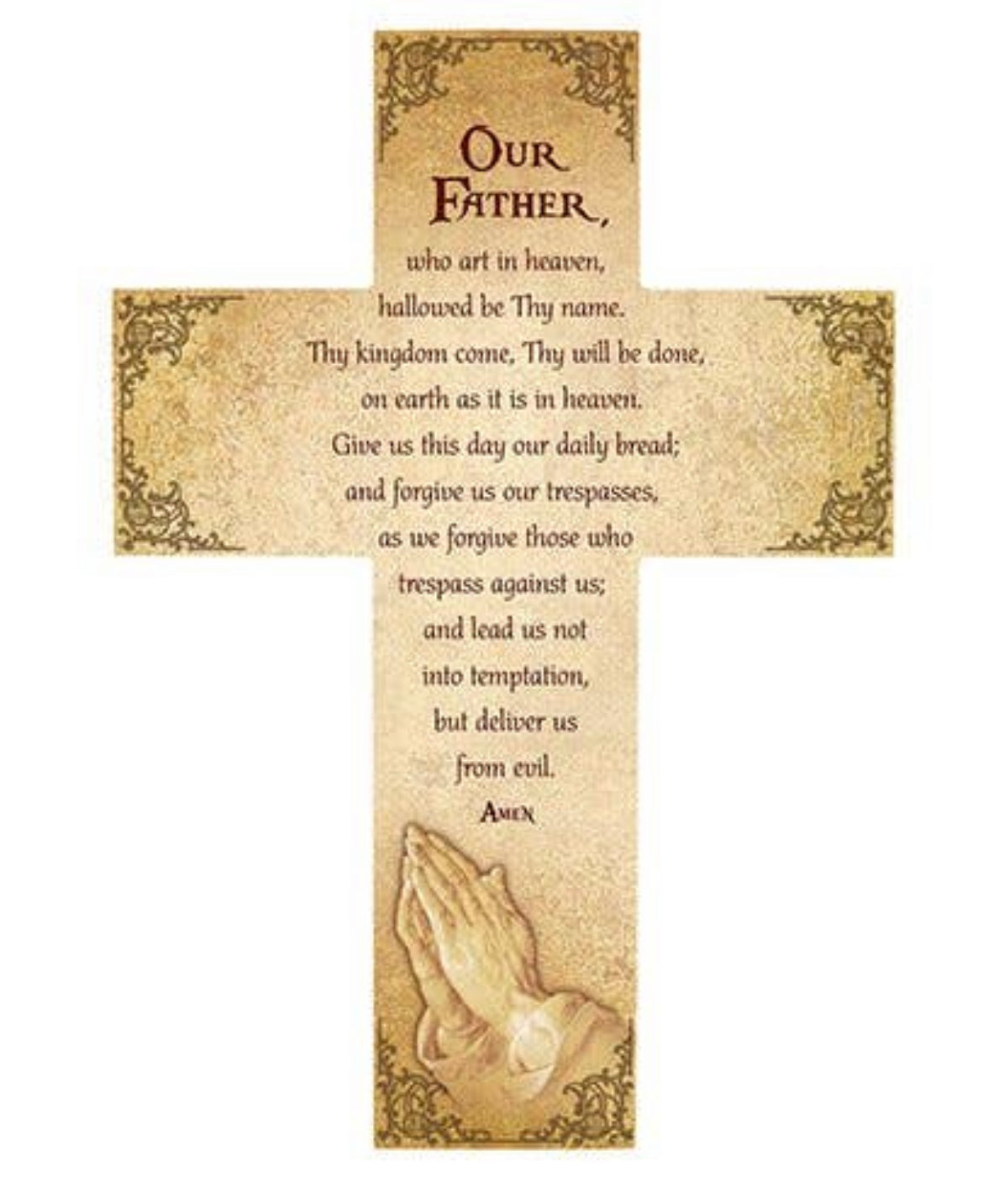 Wood cross- Our Father
