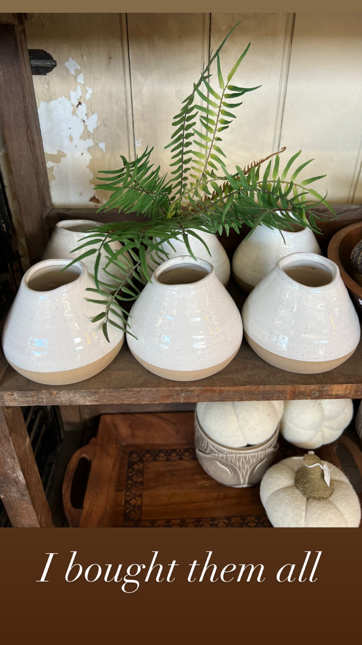 White pottery vase