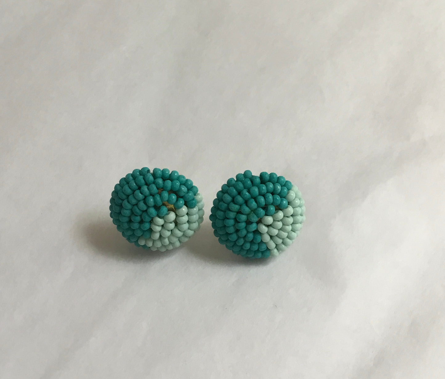 Seed Bead Button Post Earrings