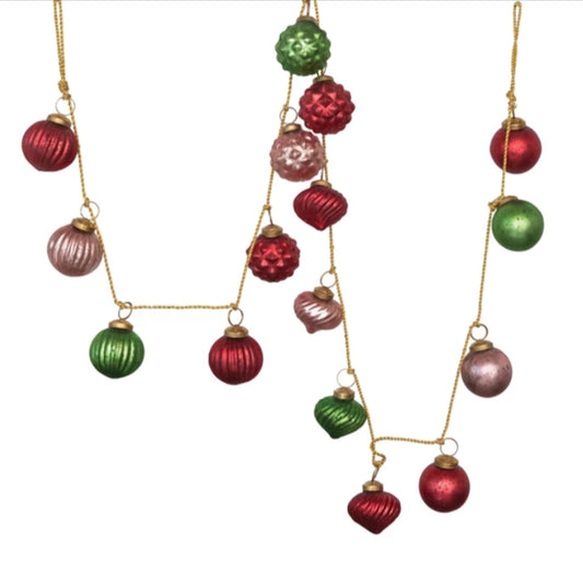 Mercury Glass Ornament Garland