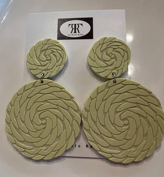 Carved Flower Earrings