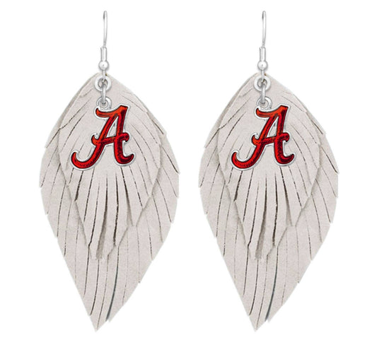 Alabama crimson tide logo boho earrings