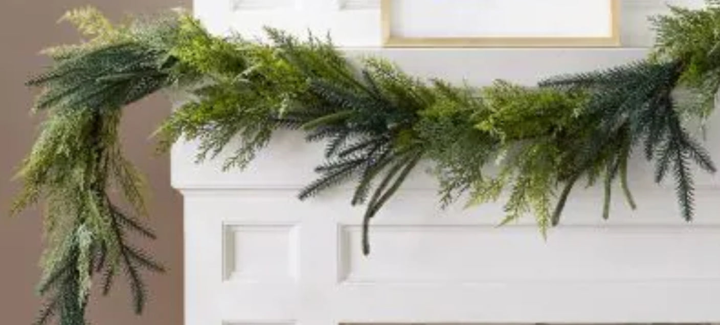 Golden Holiday Garland 72”