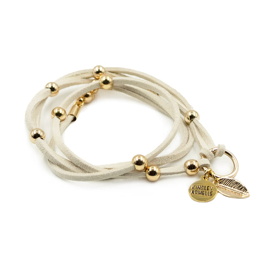 Suede denim bracelet