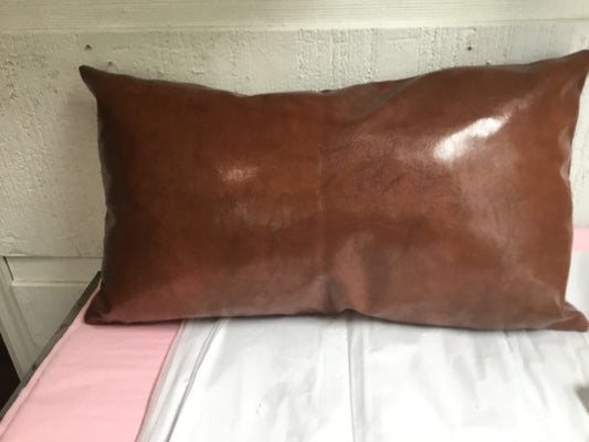 Faux Leather Half Pillow