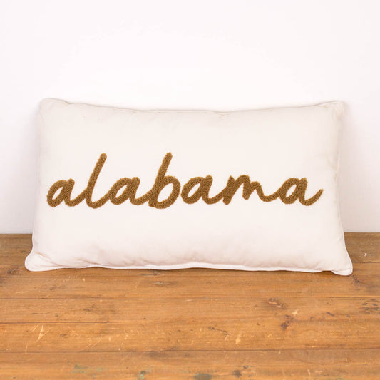 Alabama Embroidered Pillow