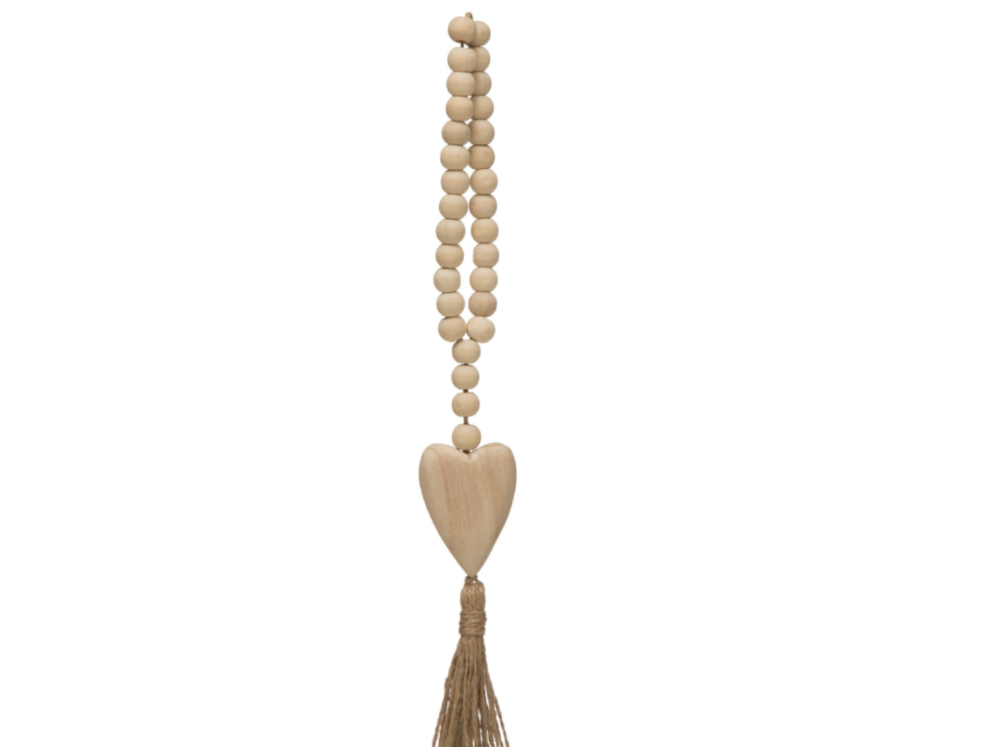 Wood beads with heart