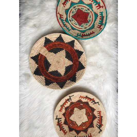 Handwoven tribal baskets