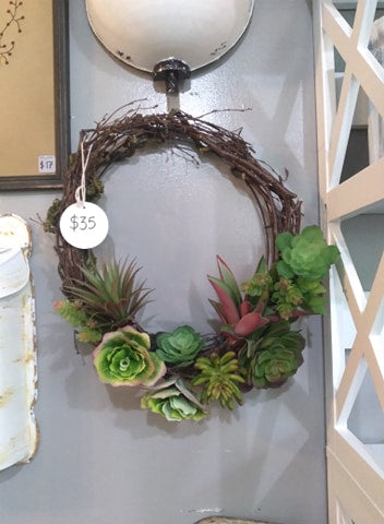 Faux Succulent Wreath